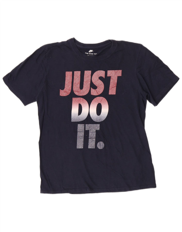 Camiseta Nike masculina Athletic Cut Graphic Top Médio Azul Marinho
