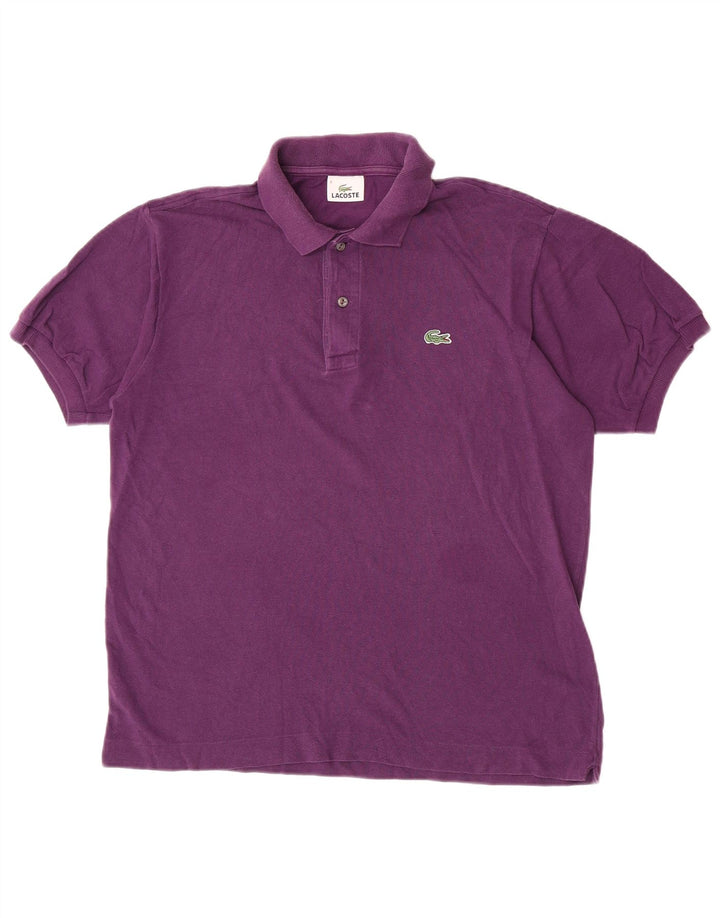 Camisa polo masculina Lacoste tamanho 4 médio algodão roxo