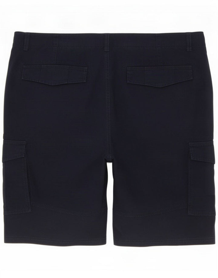 M&Co Shorts cargo masculino grande W36 algodão azul marinho