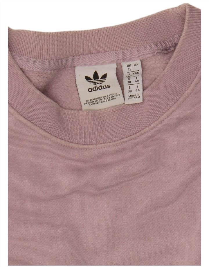 Adidas feminino oversized moletom jumper UK 12 médio preto colorblock
