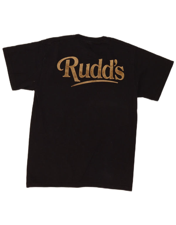 Camiseta masculina com estampa regular Fruit Of The Loom de algodão preto médio