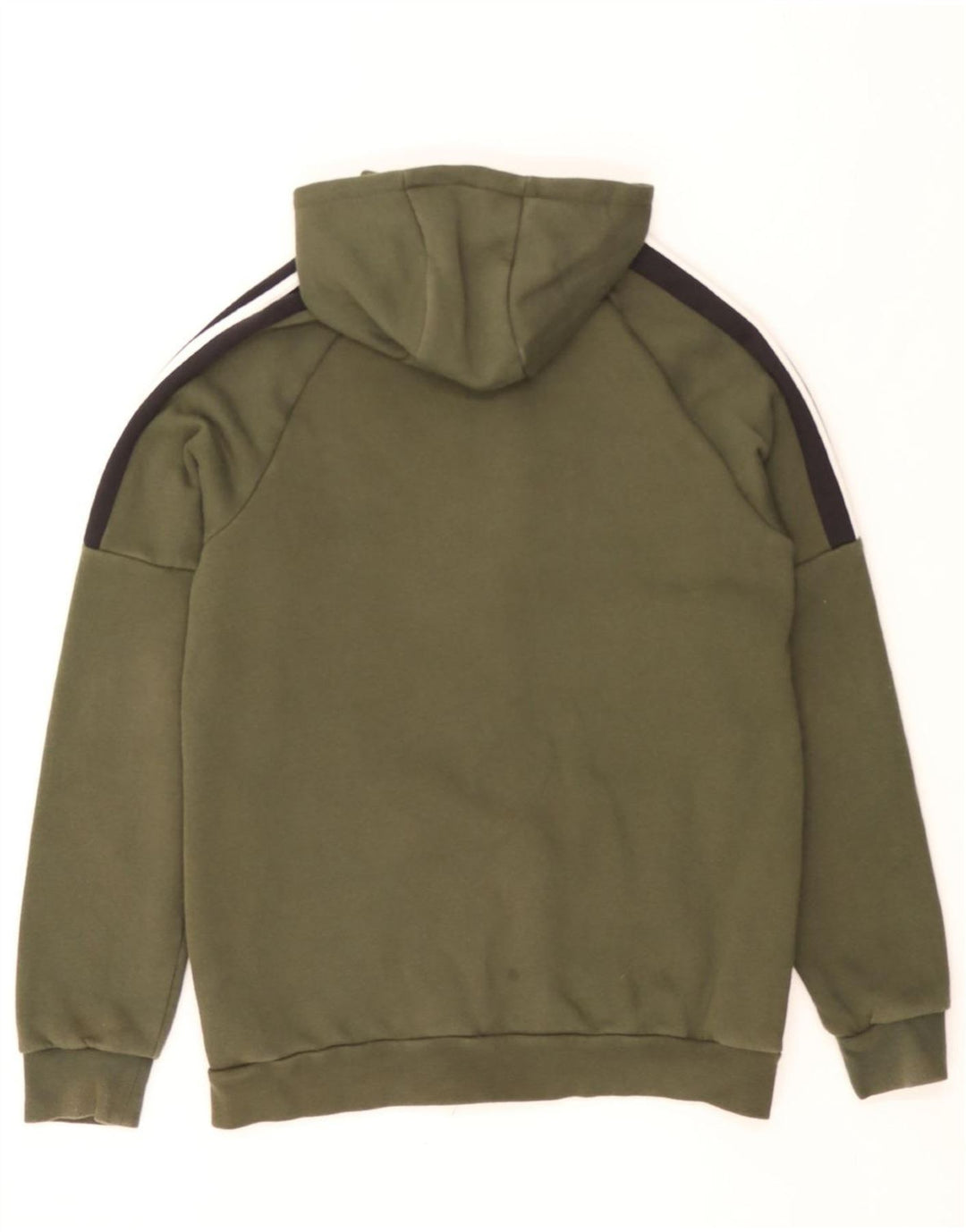 ADIDAS Boys Zip Hoodie Sweater 15-16 Years Green Colourblock Cotton Vintage Adidas and Second-Hand Adidas from Messina Hembry 