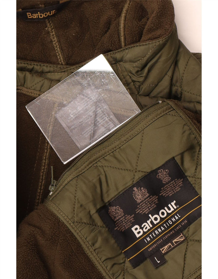 Jaqueta acolchoada masculina BARBOUR UK 40 poliéster verde grande