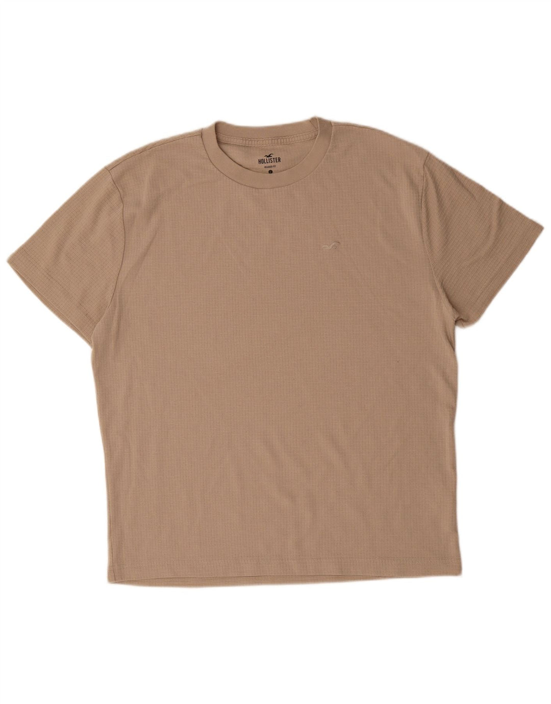 Camiseta masculina HOLLISTER com ajuste relaxado, grande algodão marrom