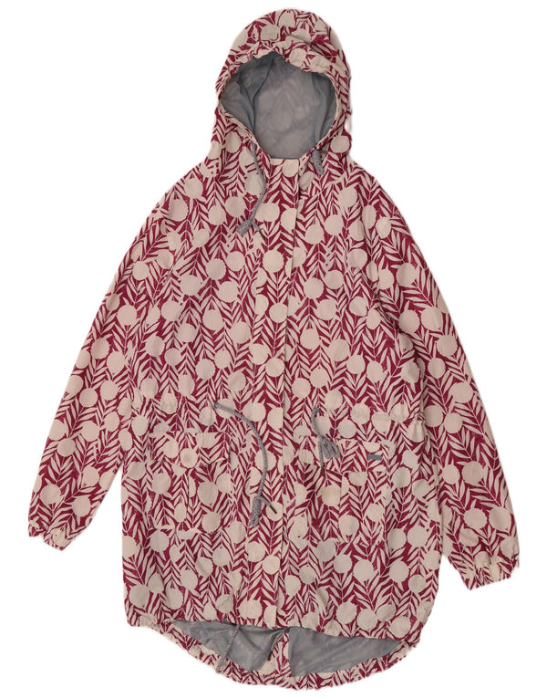 Capa de chuva feminina Weird Fish com capuz grande UK 18 XL Borgonha floral