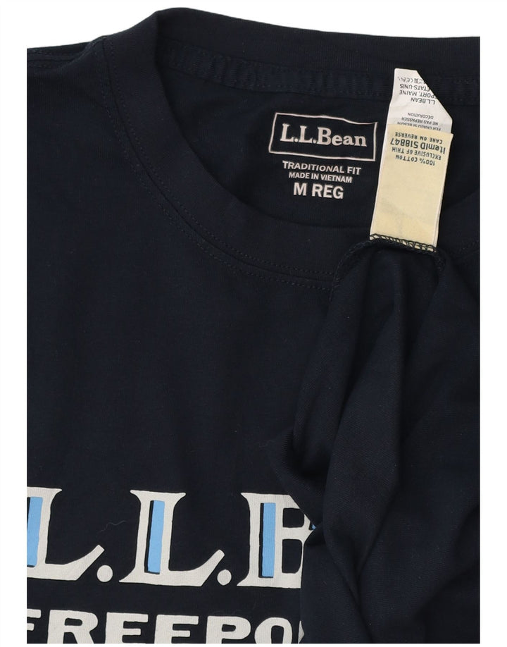 L.L.BEAN Top gráfico masculino de ajuste tradicional manga comprida azul marinho médio