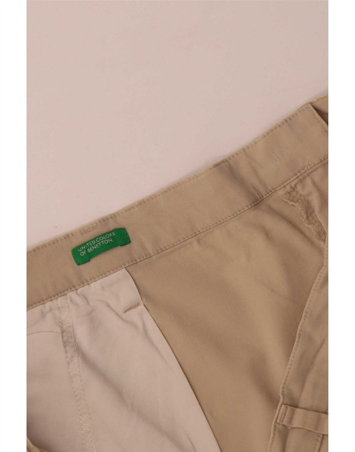 Benetton Shorts casuais femininos grandes W32 Bege
