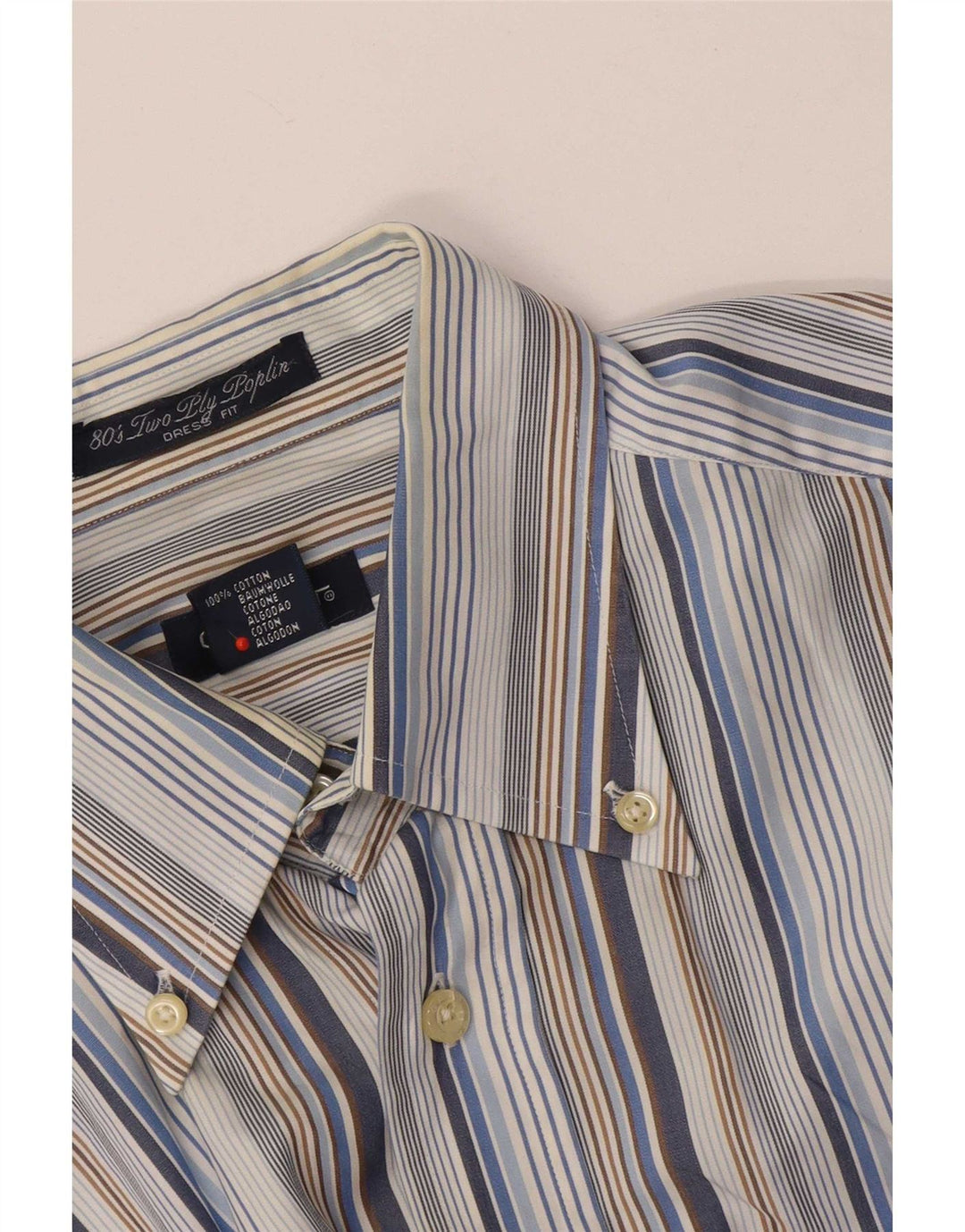 Camisa masculina Gant média listrada multicolorida de algodão