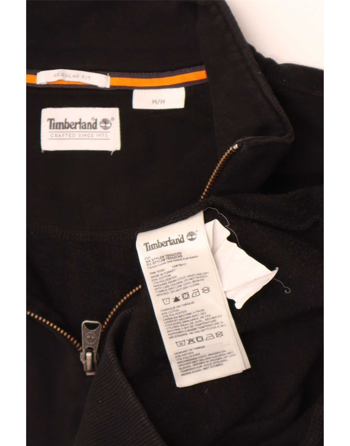 Moletom masculino Timberland Regular Fit gráfico com zíper e gola média preto