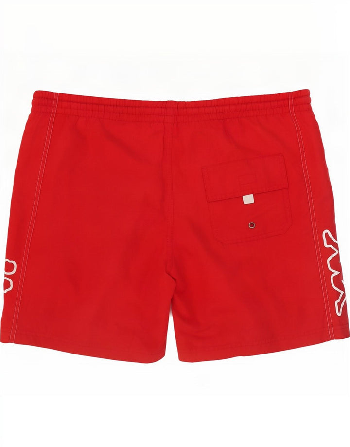 Shorts de natação masculino Kappa gráfico grande vermelho