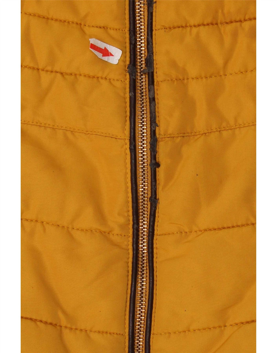 Jaqueta acolchoada com capuz Zara Womens UK 10 poliéster amarelo pequeno