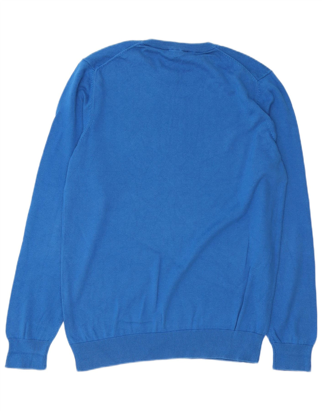 CREW CLOTHING Suéter masculino com gola redonda grande azul