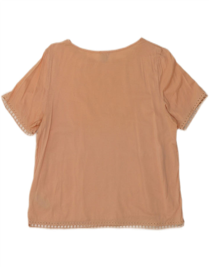 J. Crew blusa feminina top UK 14 médio rosa floral