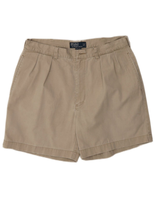 Polo Ralph Lauren Mens Pegged Chino Shorts Grande W34 Algodão Cinza