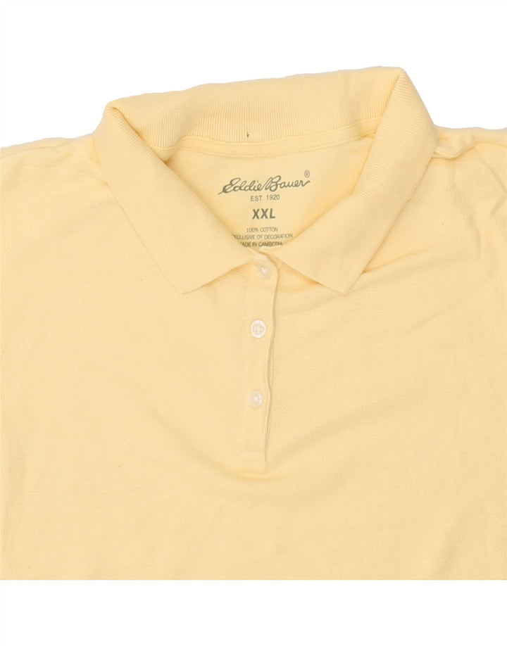 EDDIE BAUER Womens Polo Shirt UK 20 2XL Beige Cotton Vintage Eddie Bauer and Second-Hand Eddie Bauer from Messina Hembry 