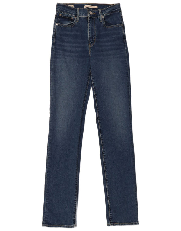Calça jeans feminina Levi's 724 High Rise Straight W26 L32 azul algodão
