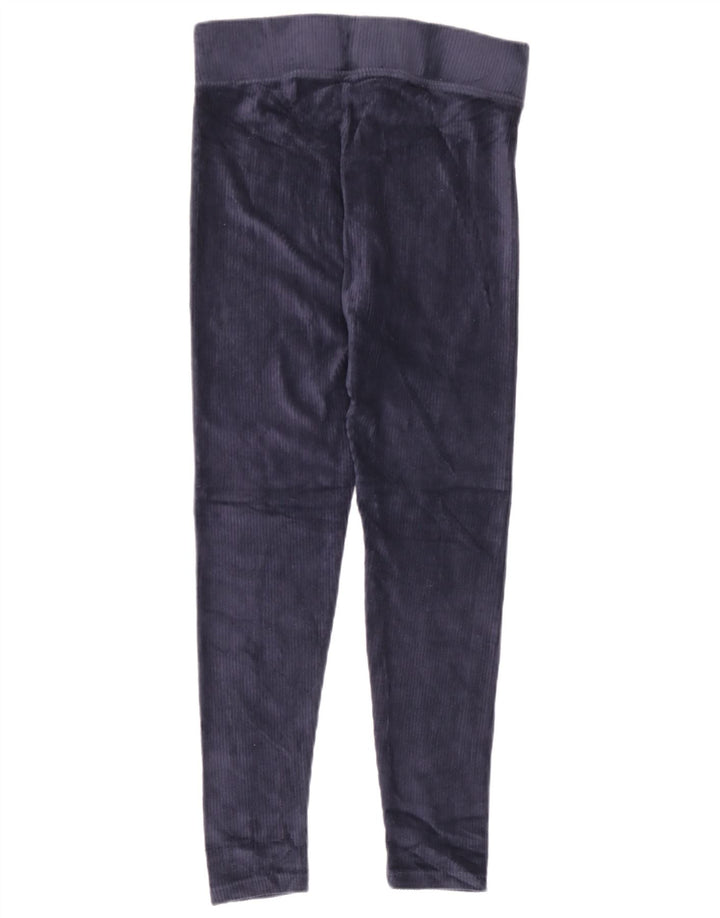 Leggings femininos de veludo Marks & Spencer Reino Unido 12 algodão azul marinho médio