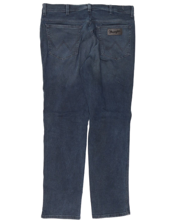 Wrangler Masculino Texas Slim Jeans W36 L32 Azul Marinho Algodão