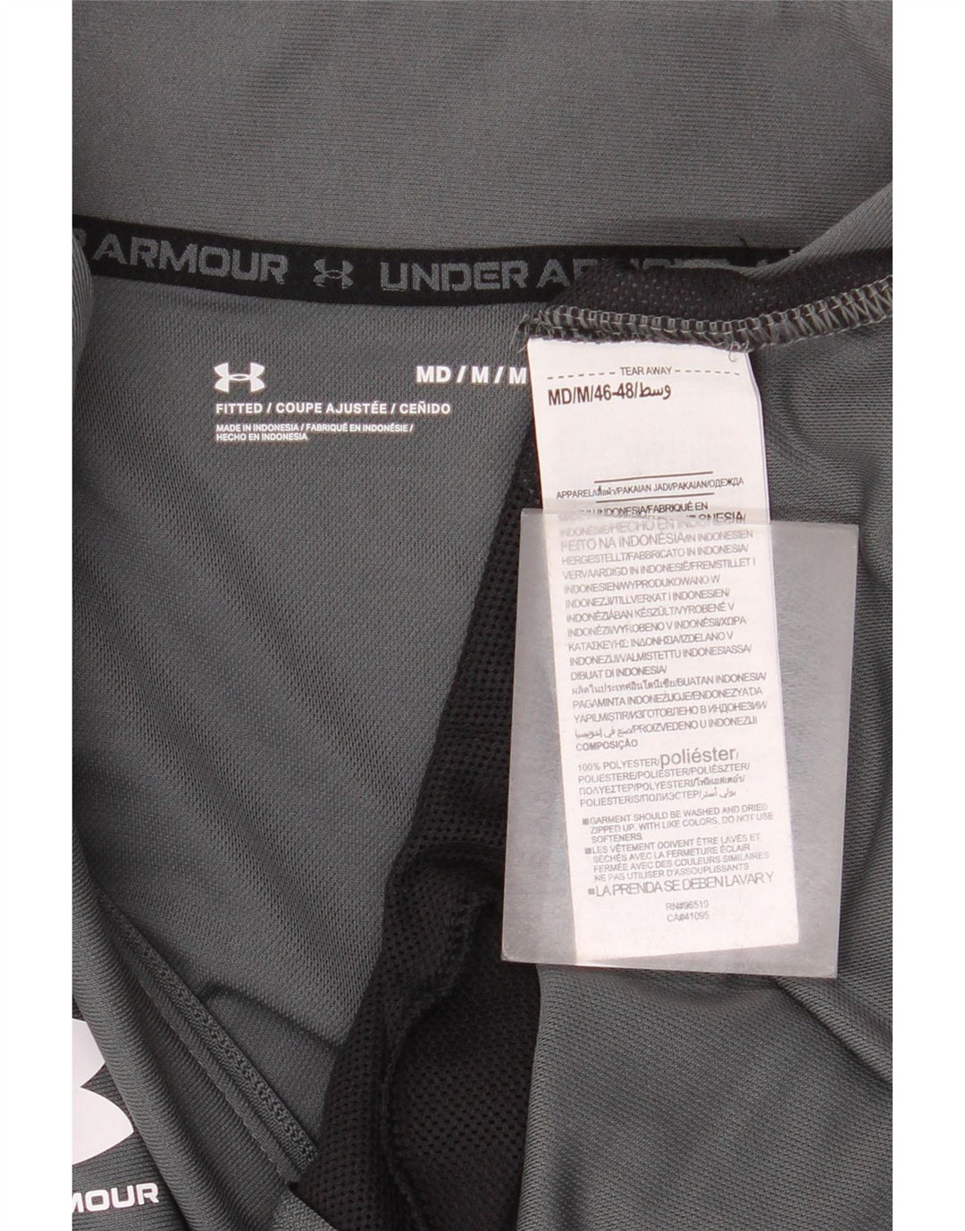 Under Armour Mens Treino Top Jaqueta Poliéster Cinza Médio