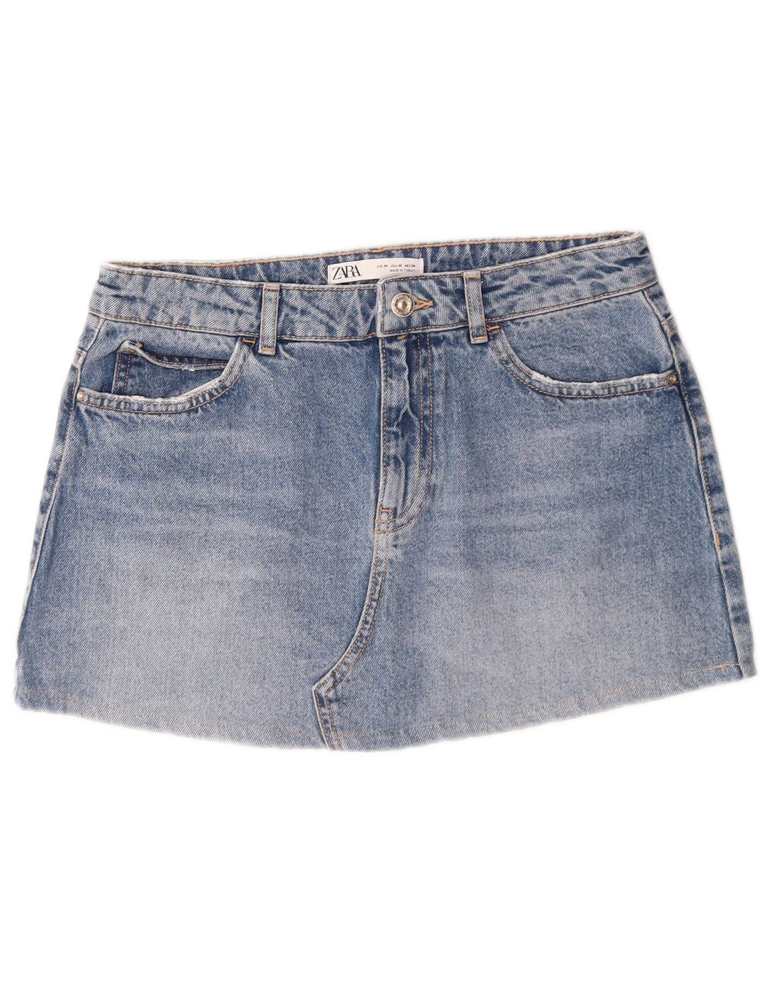 Saia jeans feminina Zara médio W28 azul