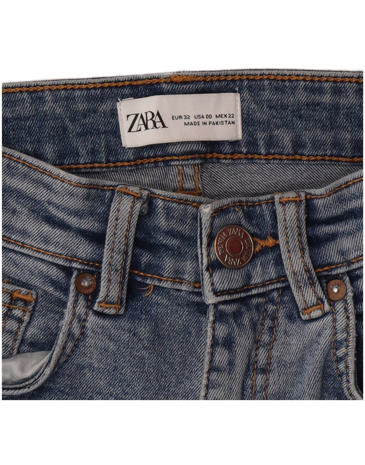 Calça jeans feminina ZARA Bootcut W22 L25 algodão azul