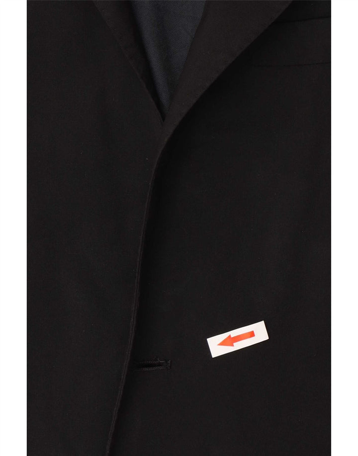 Jaqueta blazer masculina Massimo Dutti com 2 botões EU 48 lã preta média