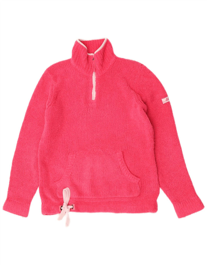 Musto moletom feminino oversized com zíper e gola alta Reino Unido 10 pequeno rosa