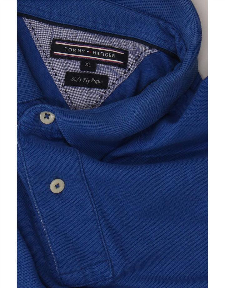 TOMMY HILFIGER Mens Polo Shirt XL Blue Cotton Vintage Tommy Hilfiger and Second-Hand Tommy Hilfiger from Messina Hembry 