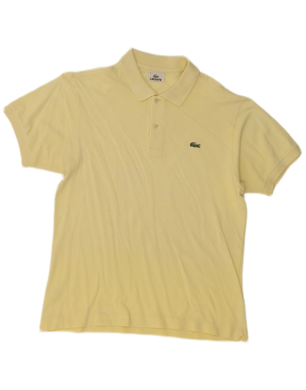 Camisa polo masculina Lacoste tamanho 4 médio algodão amarelo