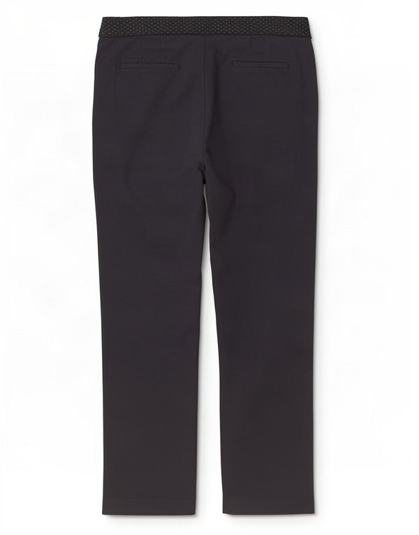 Zara Calça feminina reta casual XL W32 L28 algodão azul marinho