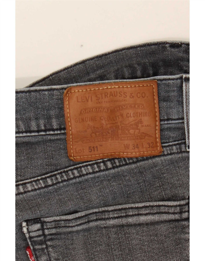 Jeans Levis 511 Slim Masculino W34 L32 Cinza