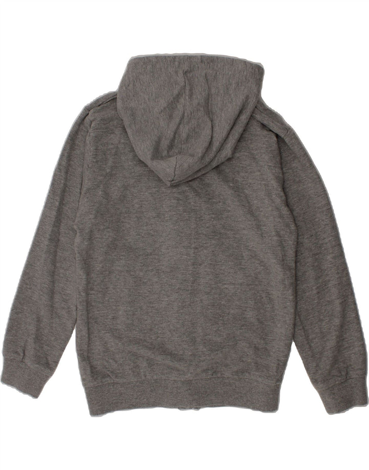 LOTTO Girls Zip Hoodie Sweater 7-8 Years Grey Cotton Vintage Lotto and Second-Hand Lotto from Messina Hembry 