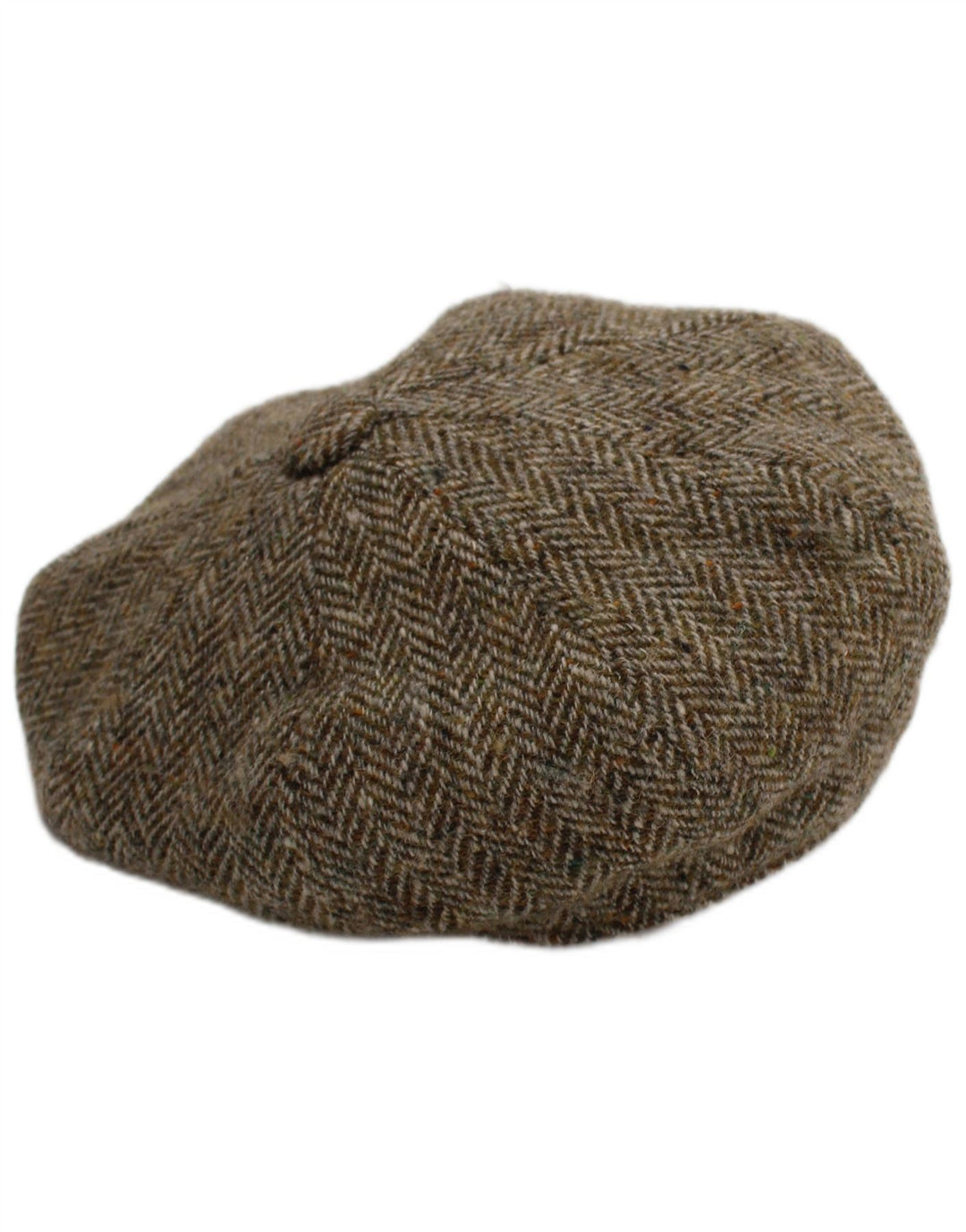 Boné masculino Harris Tweed liso pequeno espinha de peixe cinza novo clássico de lã