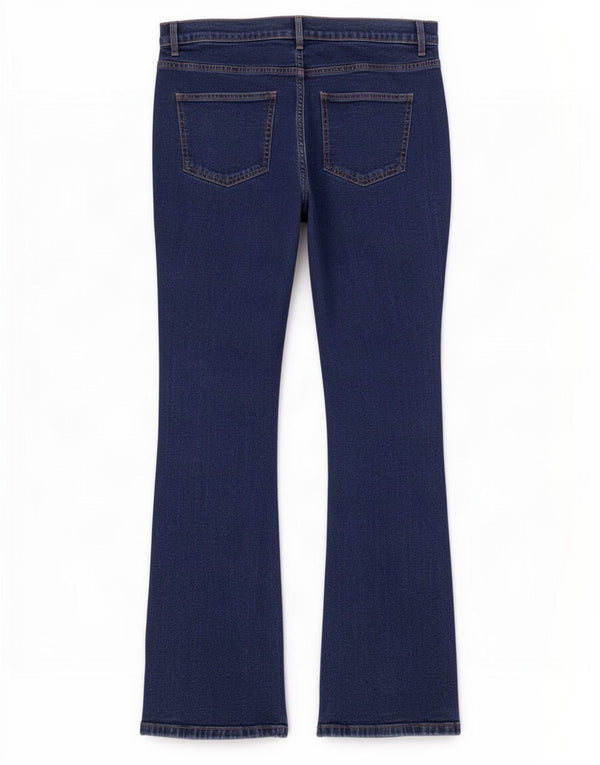Jeans Marks & Spencer feminino slim bootcut Reino Unido 14 grande W32 L29 algodão azul