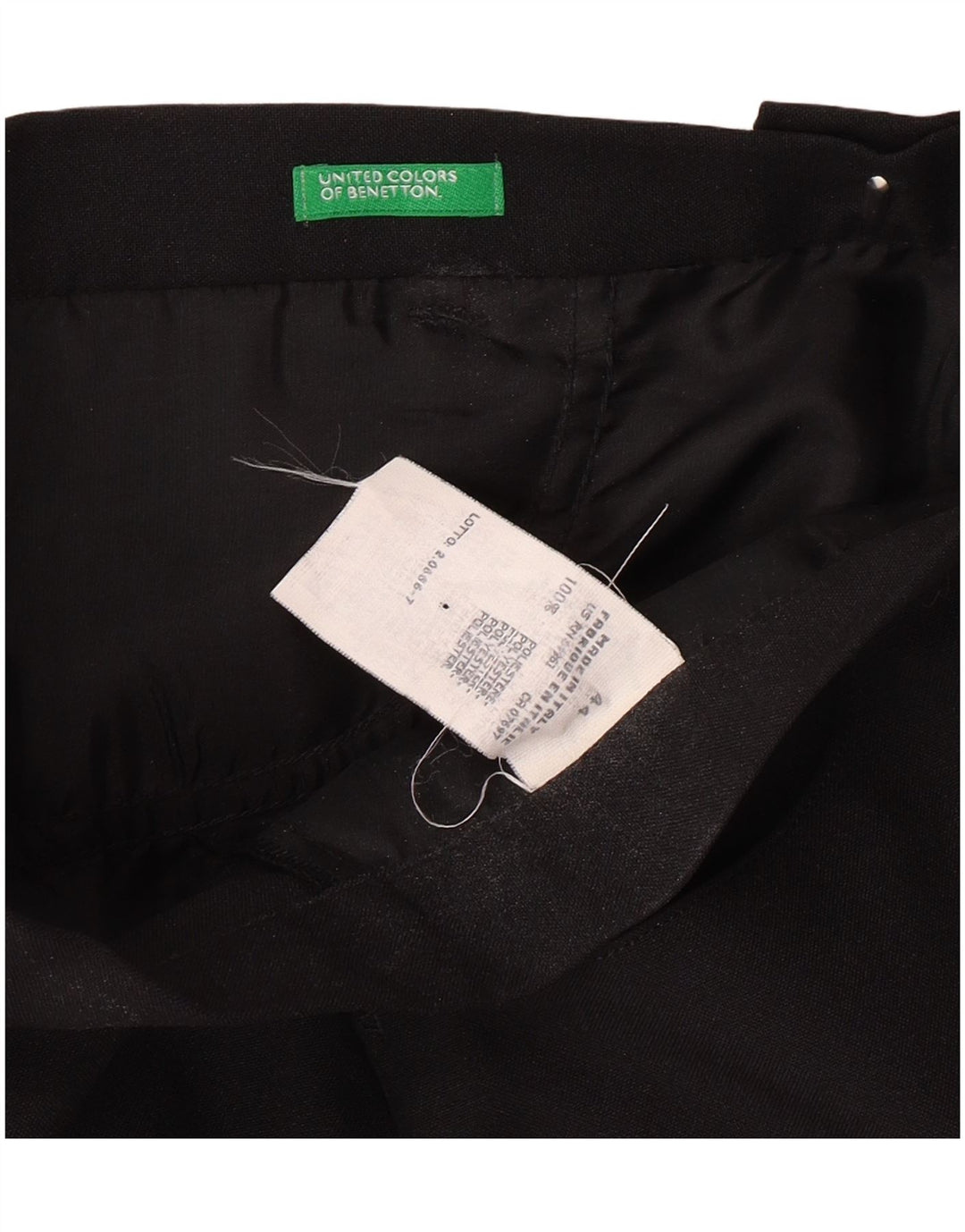 Saia maxi feminina de cintura alta BENETTON IT 44 médio W25 poliéster preto