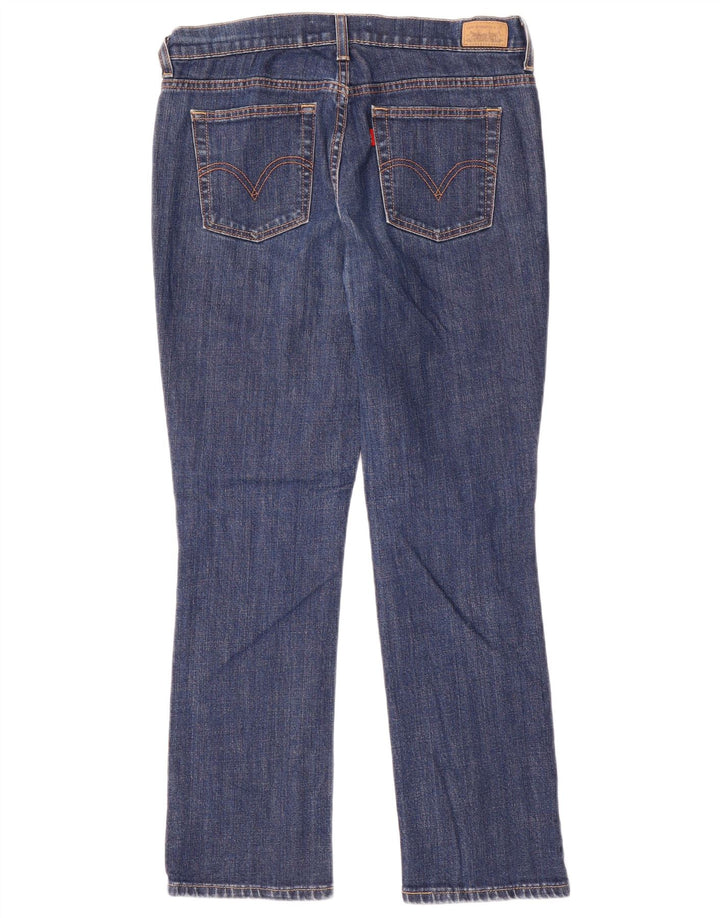 Calça jeans feminina Levi's 505 Straight US 6 médio W32 L29 algodão azul