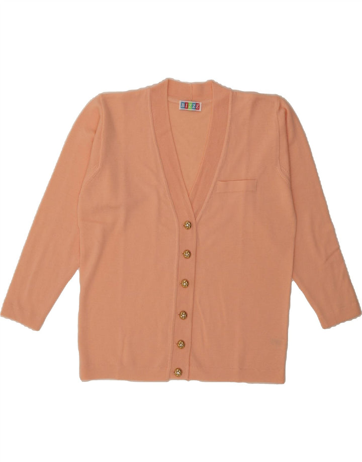 VINTAGE Womens Cardigan Sweater IT 46 Large Pink Virgin Wool Vintage Vintage and Second-Hand Vintage from Messina Hembry 