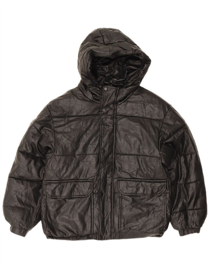 Casaco acolchoado com capuz Zara Boys 11-12 anos preto poliéster