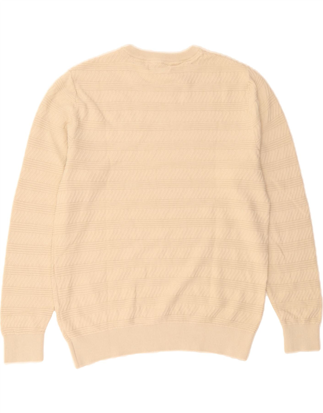 JACK & JONES Mens Crew Neck Jumper Sweater XL Beige Cotton Vintage Jack & Jones and Second-Hand Jack & Jones from Messina Hembry 