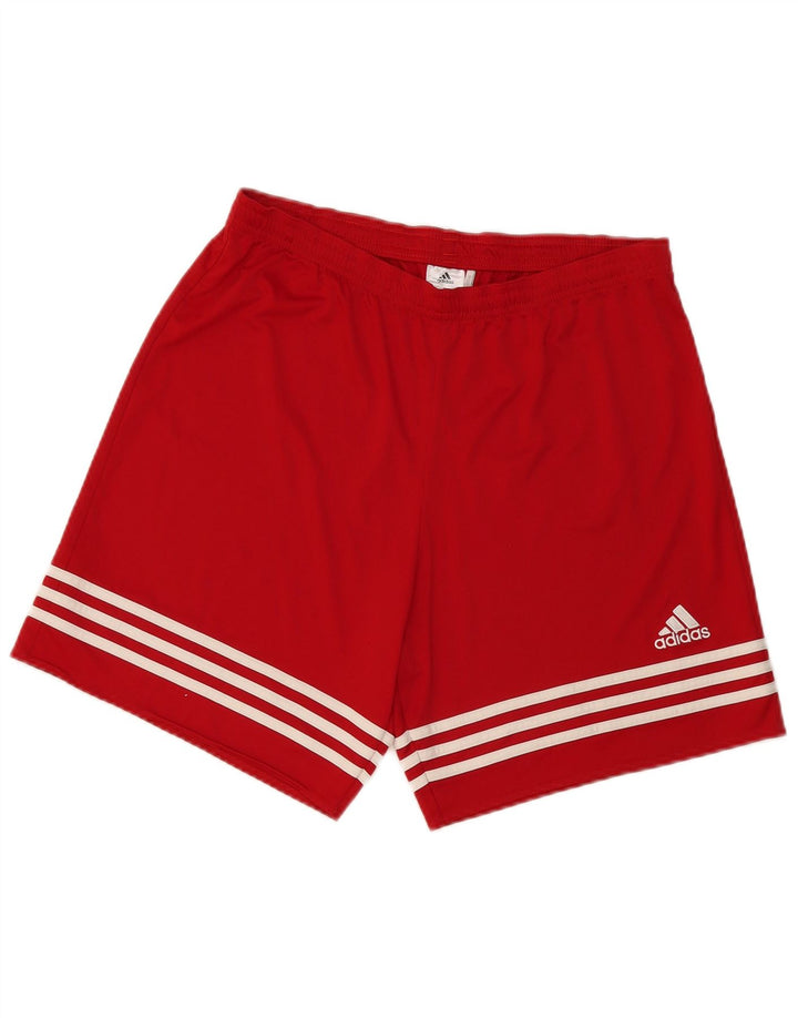 Adidas Mens Climalite Sport Shorts Grande Poliéster Vermelho