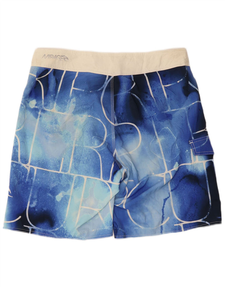 Shorts de natação masculino Rip Curl com padrão abstrato gráfico grande azul
