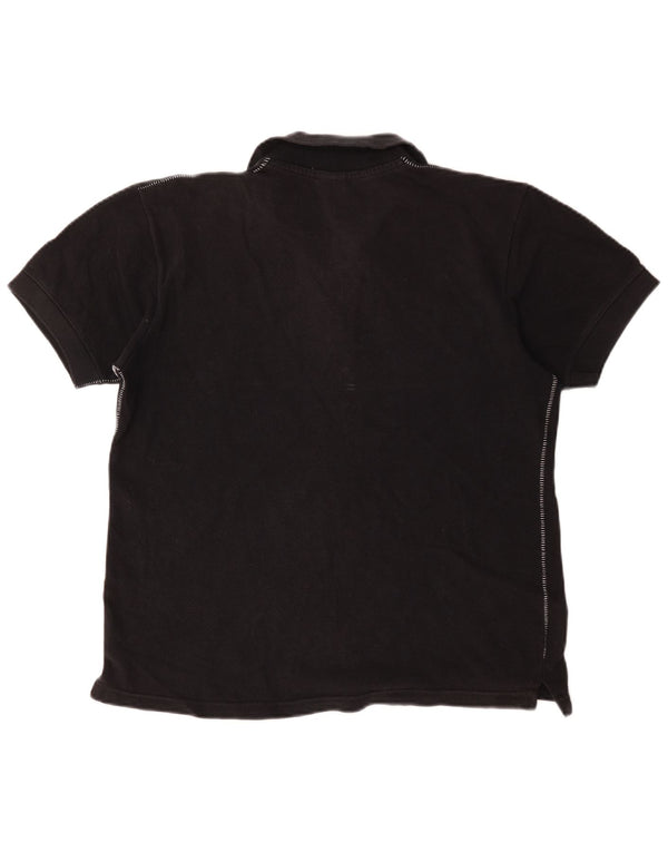 Camisa polo feminina Nike UK 10/12 médio algodão preto