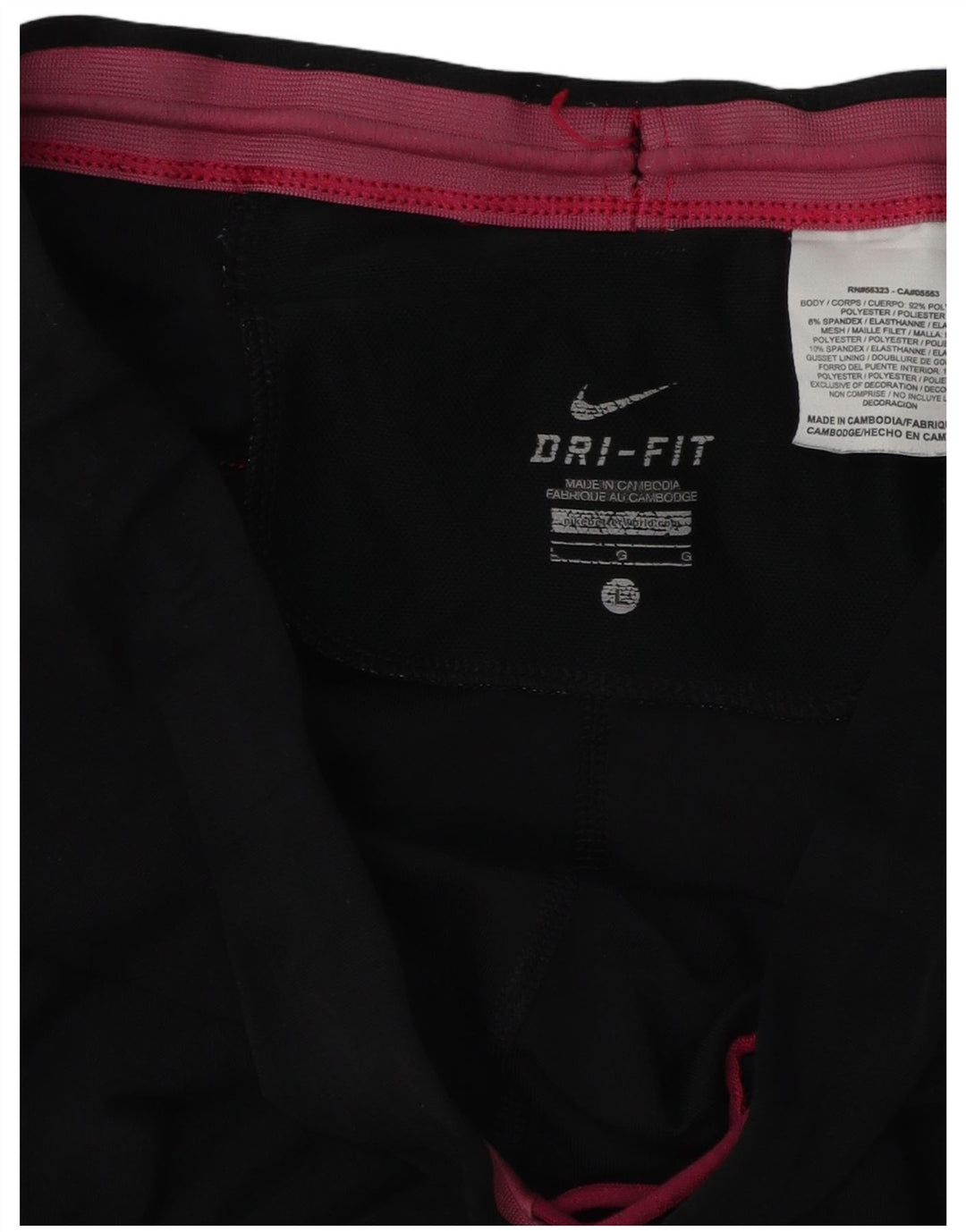 Calça de treino feminina Nike Dri Fit Capri Reino Unido 16 grande bloco colorido preto