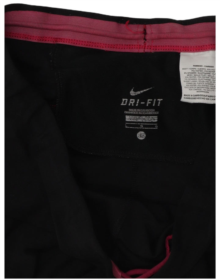 Calça de treino feminina Nike Dri Fit Capri Reino Unido 16 grande bloco colorido preto