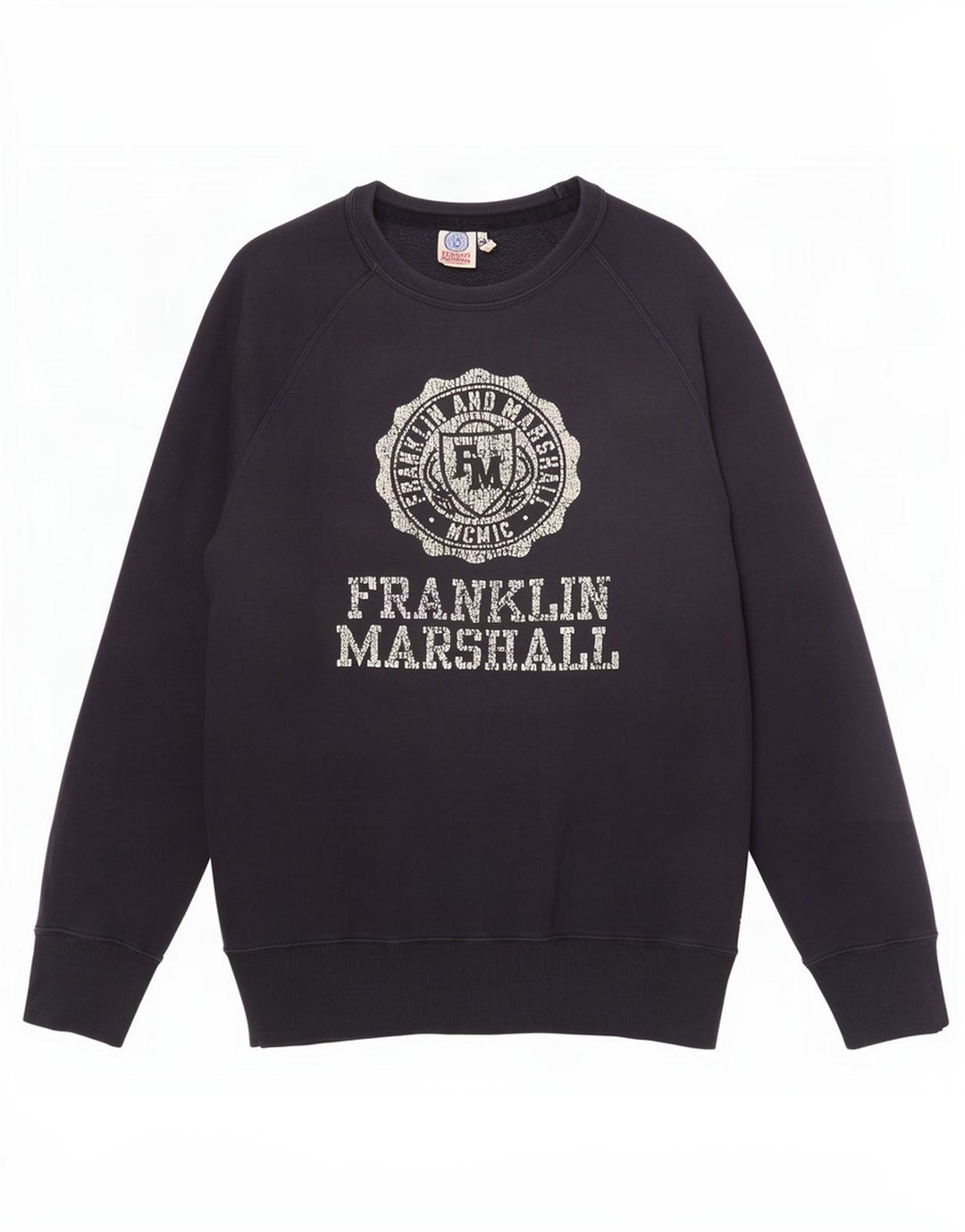 Franklin Marshall moletom gráfico masculino jumper médio azul marinho