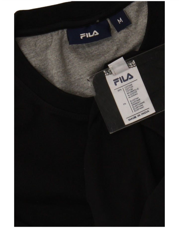 Camiseta masculina Fila Top médio algodão preto