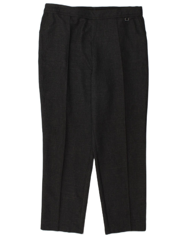 Calça feminina Marks & Spencer UK 16 grande W34 L29 cinza manchada