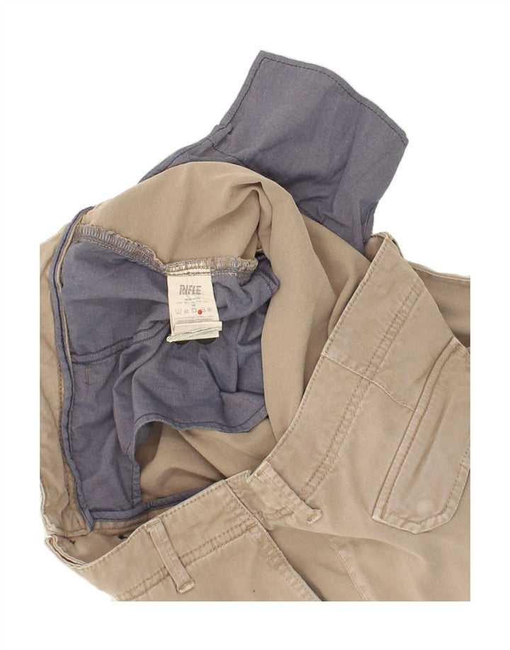 RIFLE Mens Straight Cargo Trousers W36 L27 Beige Cotton Vintage Rifle and Second-Hand Rifle from Messina Hembry 