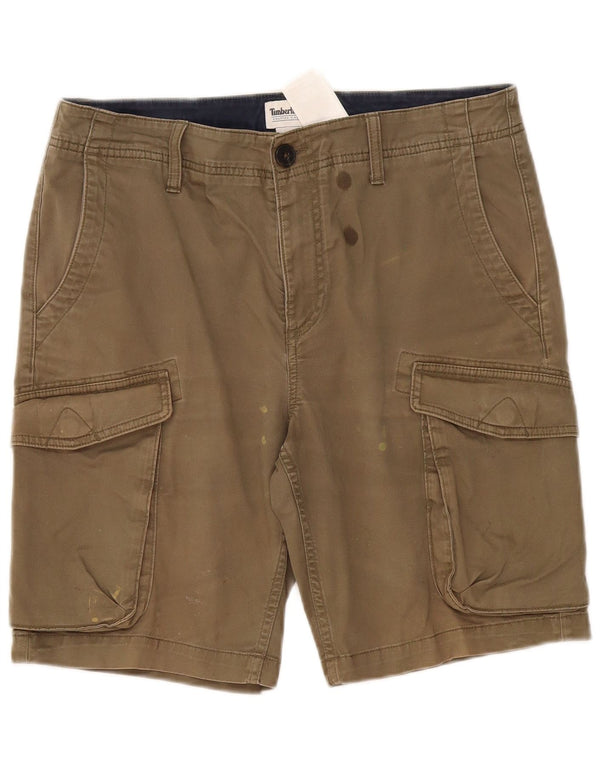 Shorts cargo masculino Timberland W32 médio cáqui algodão
