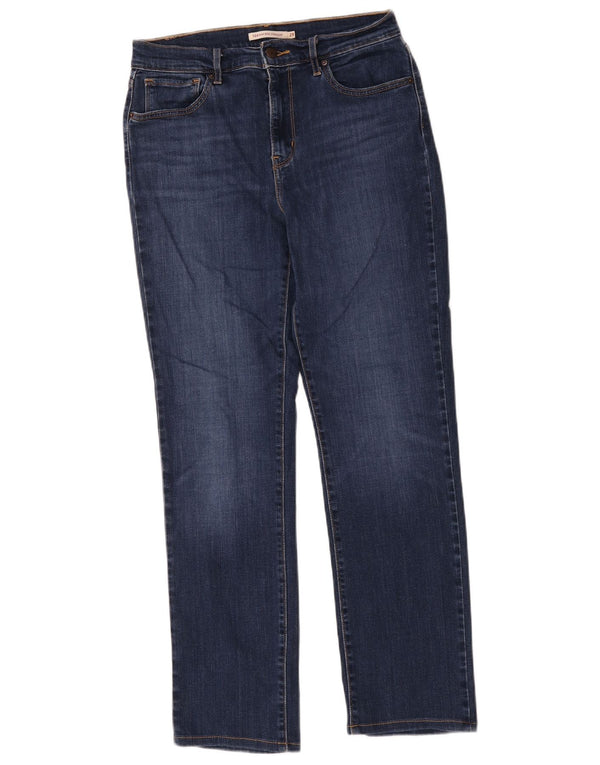 Calça jeans feminina Levi's 724 High Rise Straight W29 L28 azul marinho algodão